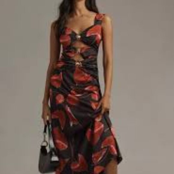 NWT The Wolf Gang Merci Sleeveless Cutout Maxi Dress L - Picture 1 of 16